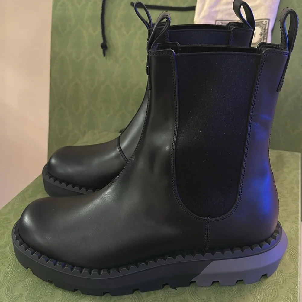 Gucci Men Leather Boots